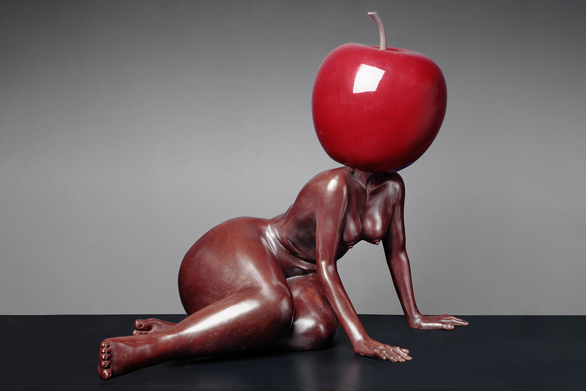 Artist Michael Galmer's sculpture 'Cherry from Root'.