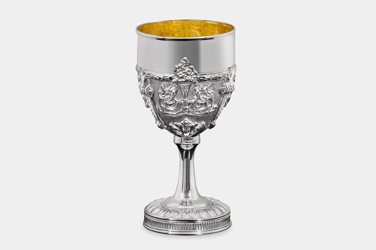 Sterling silver and 24K gold 'Traditional Goblet' designed by Michael Galmer.